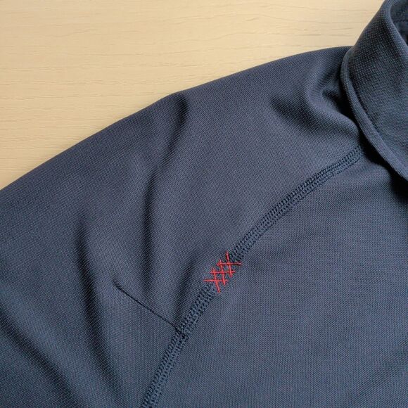 Rhone Polo Mens S Delta Pique Golf Navy Blue Commute Long Sleeve Performance - Picture 2 of 11